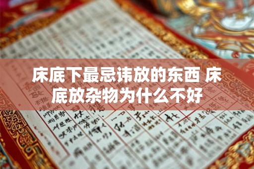 床底下最忌讳放的东西 床底放杂物为什么不好 床底下最忌讳放的东西 床底放杂物为什么不好