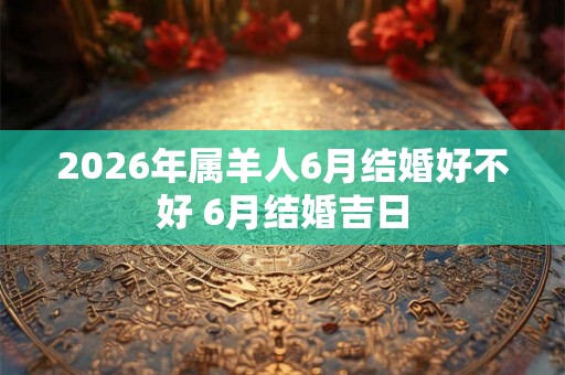 2026年属羊人6月结婚好不好 6月结婚吉日 2026年属羊人6月结婚好不好 6月结婚吉日
