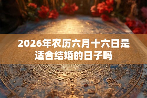 2026年农历六月十六日是适合结婚的日子吗 2026年农历六月十六日是适合结婚的日子吗