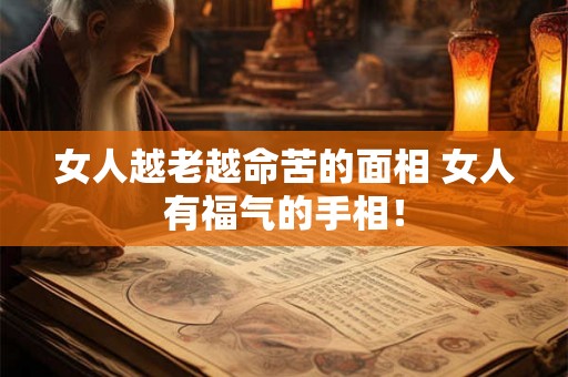 女人越老越命苦的面相 女人有福气的手相！
