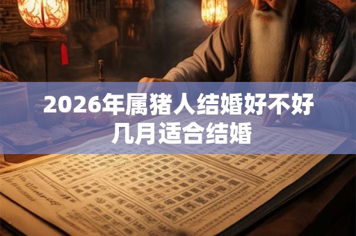 2026年属猪人结婚好不好 几月适合结婚
