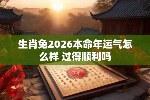 生肖兔2026本命年运气怎么样 过得顺利吗 生肖兔2026本命年运气怎么样 过得顺利吗