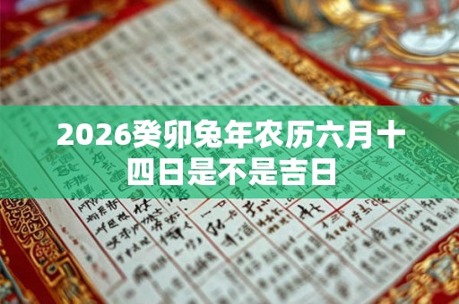 2026癸卯兔年农历六月十四日是不是吉日 2026癸卯兔年农历六月十四日是不是吉日