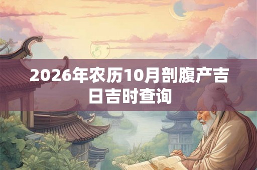 2026年农历10月剖腹产吉日吉时查询 2026年农历10月剖腹产吉日吉时查询