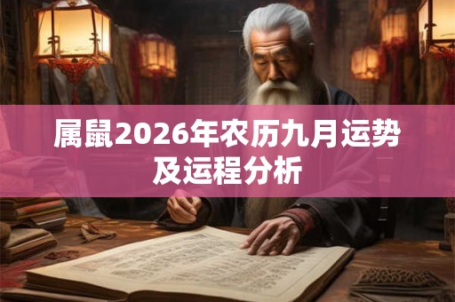 属鼠2026年农历九月运势及运程分析