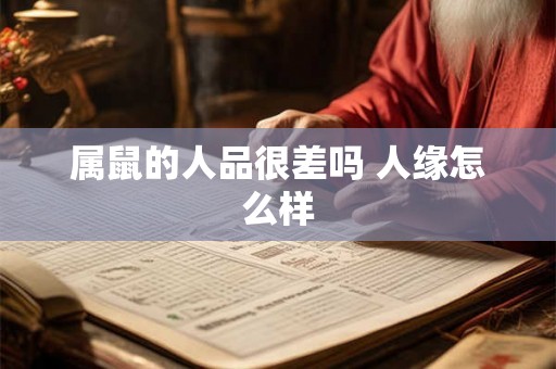 属鼠的人品很差吗 人缘怎么样 属鼠的人品很差吗 人缘怎么样