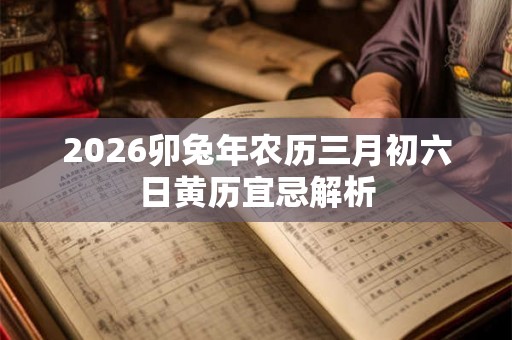 2026卯兔年农历三月初六日黄历宜忌解析