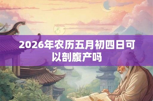 2026年农历五月初四日可以剖腹产吗 2026年农历五月初四日可以剖腹产吗