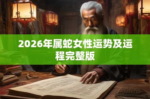 2026年属蛇女性运势及运程完整版 2026年属蛇女性运势及运程完整版