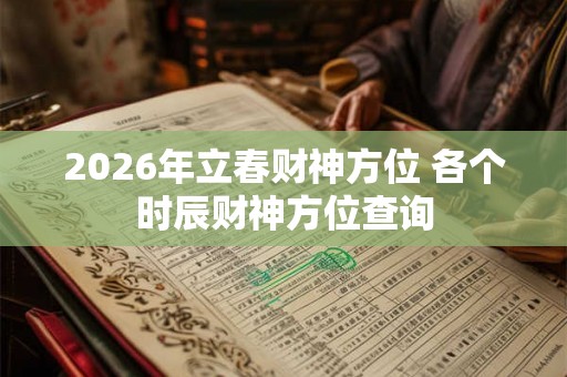 2026年立春财神方位 各个时辰财神方位查询 2026年立春财神方位 各个时辰财神方位查询