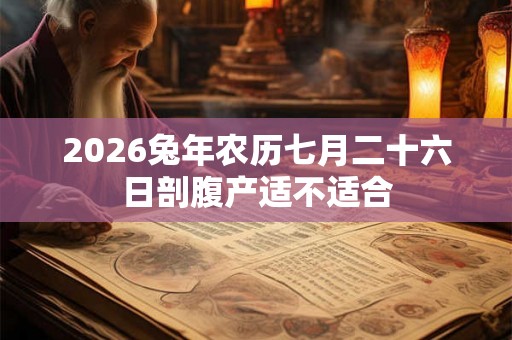 2026兔年农历七月二十六日剖腹产适不适合
