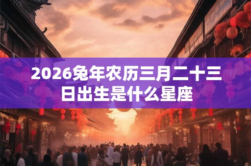2026兔年农历三月二十三日出生是什么星座