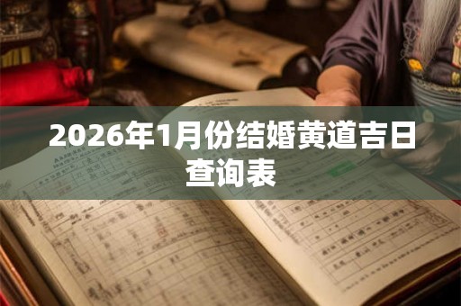 2026年1月份结婚黄道吉日查询表 2026年1月份结婚黄道吉日查询表