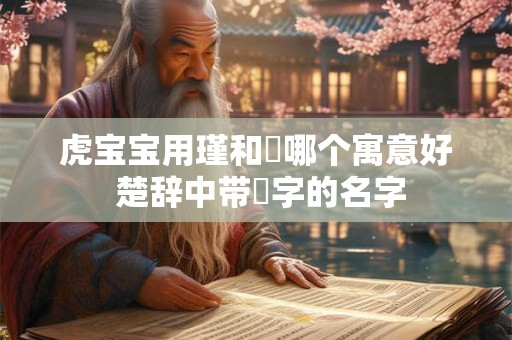 虎宝宝用瑾和璟哪个寓意好 楚辞中带璟字的名字