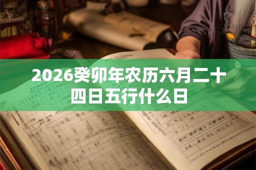 2026癸卯年农历六月二十四日五行什么日 2026癸卯年农历六月二十四日五行什么日
