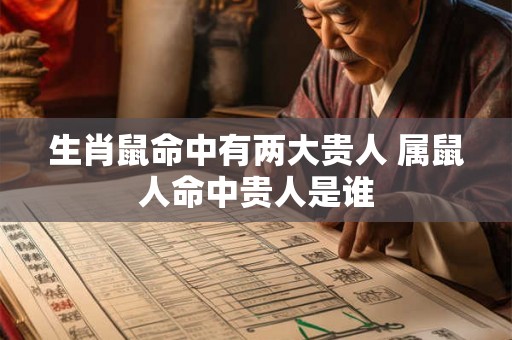 生肖鼠命中有两大贵人 属鼠人命中贵人是谁