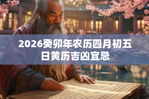 2026癸卯年农历四月初五日黄历吉凶宜忌 2026癸卯年农历四月初五日黄历吉凶宜忌