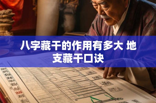 八字藏干的作用有多大 地支藏干口诀 八字藏干的作用有多大 地支藏干口诀