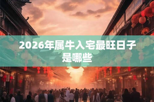 2026年属牛入宅最旺日子是哪些 2026年属牛入宅最旺日子是哪些