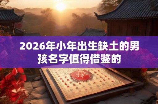 2026年小年出生缺土的男孩名字值得借鉴的 2026年小年出生缺土的男孩名字值得借鉴的