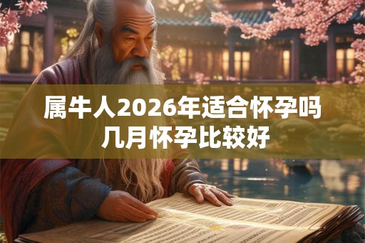 属牛人2026年适合怀孕吗 几月怀孕比较好 属牛人2026年适合怀孕吗 几月怀孕比较好