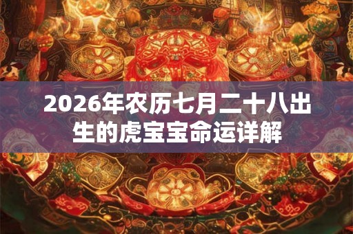 2026年农历七月二十八出生的虎宝宝命运详解 2026年农历七月二十八出生的虎宝宝命运详解