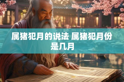 属猪犯月的说法 属猪犯月份是几月 属猪犯月的说法 属猪犯月份是几月