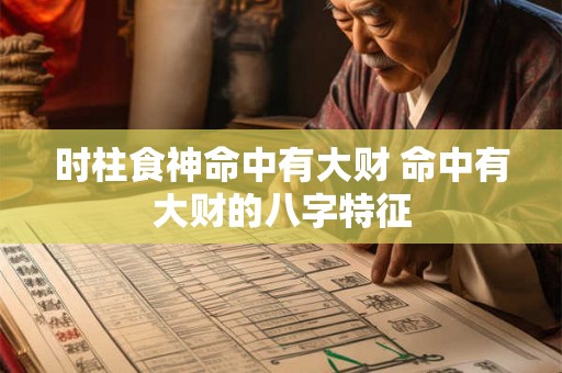 时柱食神命中有大财 命中有大财的八字特征 时柱食神命中有大财 命中有大财的八字特征