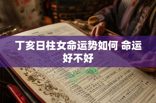 丁亥日柱女命运势如何 命运好不好