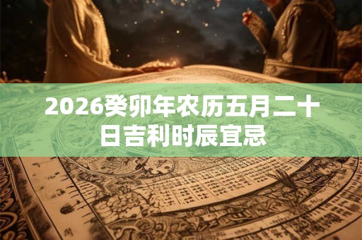 2026癸卯年农历五月二十日吉利时辰宜忌 2026癸卯年农历五月二十日吉利时辰宜忌