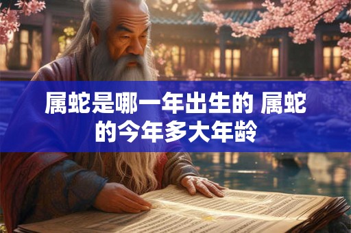 属蛇是哪一年出生的 属蛇的今年多大年龄