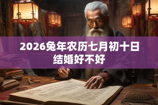 2026兔年农历七月初十日结婚好不好