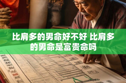 比肩多的男命好不好 比肩多的男命是富贵命吗 比肩多的男命好不好 比肩多的男命是富贵命吗