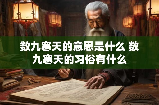 数九寒天的意思是什么 数九寒天的习俗有什么 数九寒天的意思是什么 数九寒天的习俗有什么