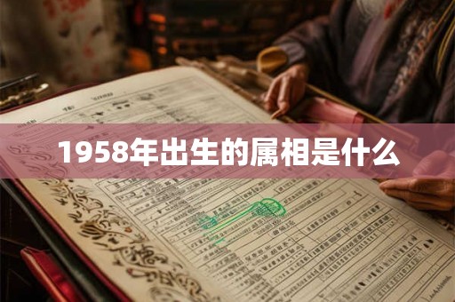 1958年出生的属相是什么