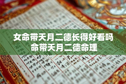 女命带天月二德长得好看吗 命带天月二德命理