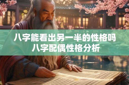 八字能看出另一半的性格吗 八字配偶性格分析 八字能看出另一半的性格吗 八字配偶性格分析