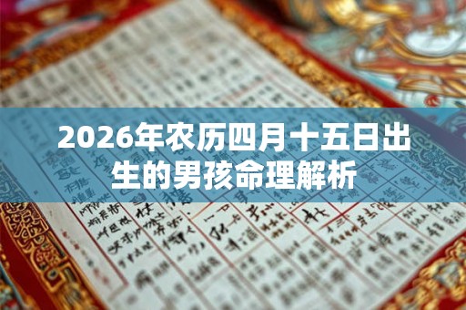 2026年农历四月十五日出生的男孩命理解析 2026年农历四月十五日出生的男孩命理解析