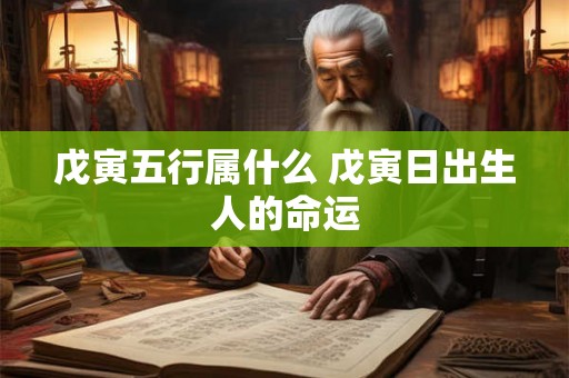 戊寅五行属什么 戊寅日出生人的命运