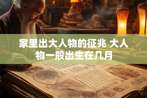 家里出大人物的征兆 大人物一般出生在几月