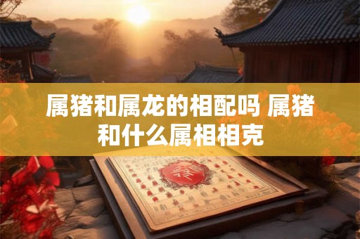 属猪和属龙的相配吗 属猪和什么属相相克 属猪和属龙的相配吗 属猪和什么属相相克