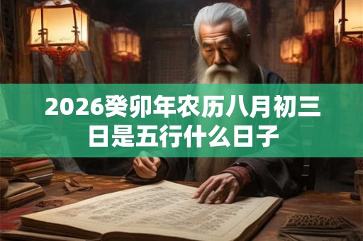 2026癸卯年农历八月初三日是五行什么日子 2026癸卯年农历八月初三日是五行什么日子