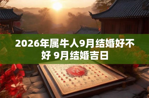 2026年属牛人9月结婚好不好 9月结婚吉日