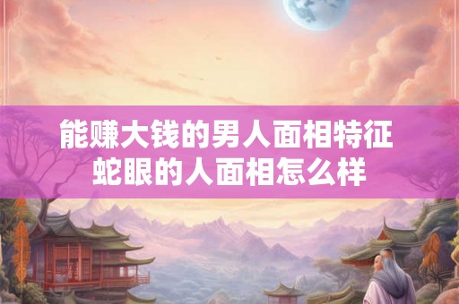 能赚大钱的男人面相特征 蛇眼的人面相怎么样 能赚大钱的男人面相特征 蛇眼的人面相怎么样