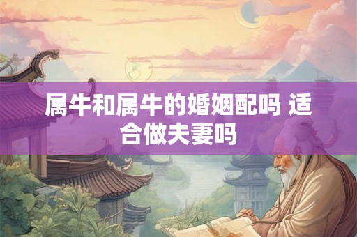 属牛和属牛的婚姻配吗 适合做夫妻吗 属牛和属牛的婚姻配吗 适合做夫妻吗