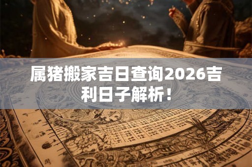 属猪搬家吉日查询2026吉利日子解析! 属猪搬家吉日查询2026吉利日子解析!