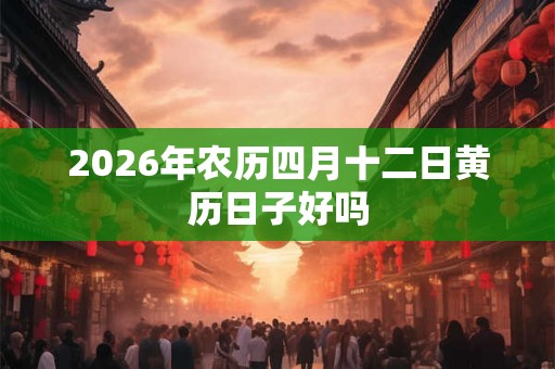 2026年农历四月十二日黄历日子好吗 2026年农历四月十二日黄历日子好吗
