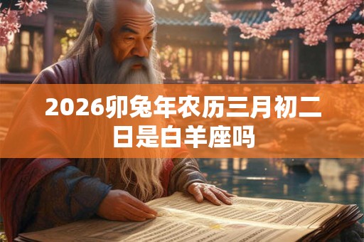 2026卯兔年农历三月初二日是白羊座吗 2026卯兔年农历三月初二日是白羊座吗