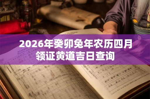 2026年癸卯兔年农历四月领证黄道吉日查询