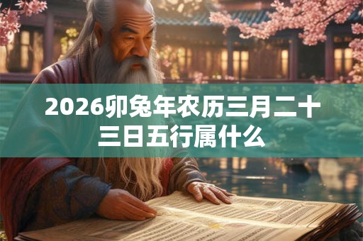 2026卯兔年农历三月二十三日五行属什么 2026卯兔年农历三月二十三日五行属什么
